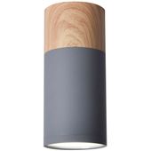 Skandynawska lampa sufitowa 2284279 okrągła plafon tuba metalowa szara