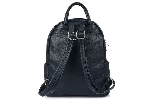 Skórzany plecak A4 duży pojemny do szkoły Włoski kremowy P16 na Arena.pl