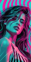 Plakat 50x100cm Neonowy Wzrok