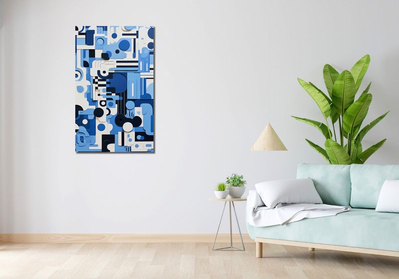 Obraz 60x100cm Niebieski Labirynt zdjęcie 2