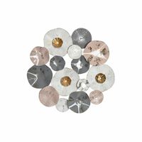 Dekoracja ścienna DKD Home Decor Szary Metal Biały (80 x 7 x 80 cm)