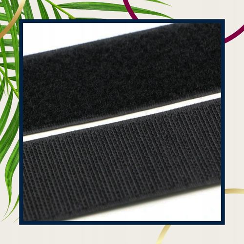 Taśma rzep samoprzylepny do paneli tapicerowanych CZARNY 50 mm - 5 na Arena.pl