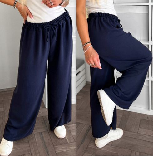 SZEROKIE luźne SPODNIE damskie KULOTY proste KOLORY na Arena.pl