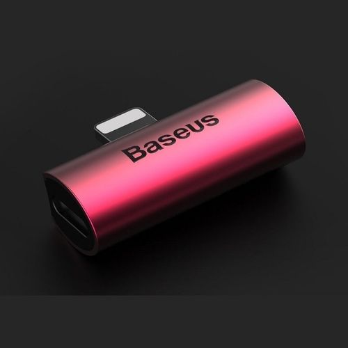 Adapter Audio Baseus L46 Lightning do 2x Lightning (czerwono-czarny) na Arena.pl