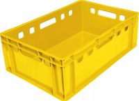 SKRZYNKA POJEMNIK EURO E2 ŻÓŁTA PLASTIKOWA MOCNA