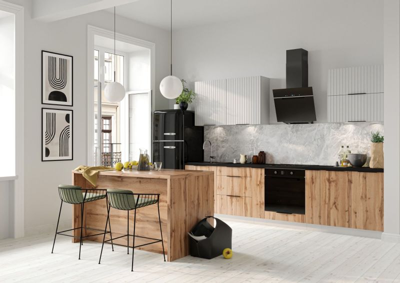Wyspa kuchenna 140 cm dąb wotan zdjęcie 2