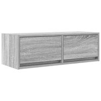 Szafka RTV Szara Sonoma 80x31x25,5 cm Drewno klejone