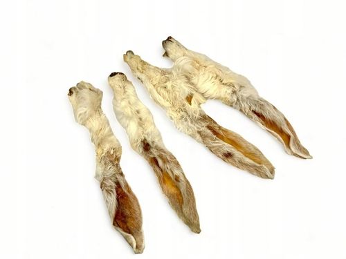 PRZYSMAKI GRYZAK DLA PSA NATURALNE UCHO KRÓLICZE Z FUTREM WŁOSEM 500G na Arena.pl