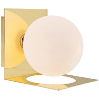 Loftowa LAMPA ścienna ZENIT 108085 Markslojd łazienkowa OPRAWA szklana kula kinkiet IP44 mosiądz biały