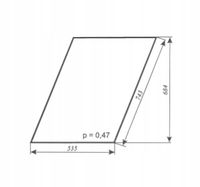 szyba drzwi górna - góra ciągnika Zetor 5011 6011 6045 7011 7045 69117912