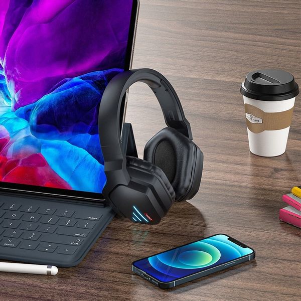 ONIKUMA B60 SŁUCHAWKI BEZPRZEWODOWE GAMINGOWE NAUSZNE MIKROFON BT 5.2 RGB zdjęcie 6