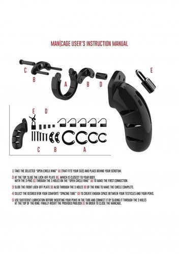 Model 04 - Chastity - 4.5" - Cock Cage - Black na Arena.pl