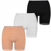 Majtki Damskie Reformy Szorty Bawełniane Nogawki z Koronką 3 SZT MORAJ 5XL