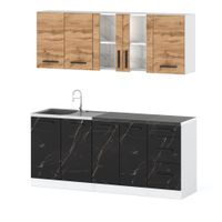 Kuchnia Modułowa Mała Rest Pojemna Z Blatem 2.0m Biały Wotan San Sebastian