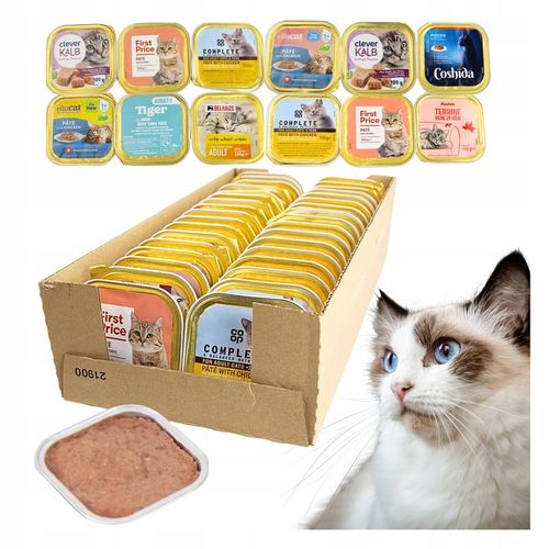 Karma Mokra dla kota Mix Smaków 34x 100g /85g Zestaw Różnych Producentów na Arena.pl