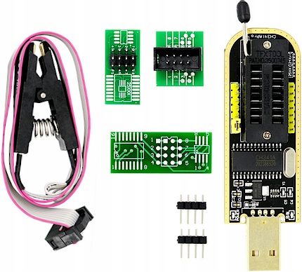 Programator CH341 USB EEPROM SOIC8 SOP8 duży zestaw zdjęcie 1