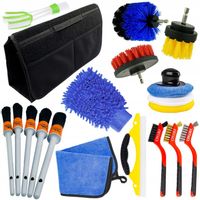 Detailing zestaw pędzli i akcesorii do czyszczenia auta samochodu szczotki