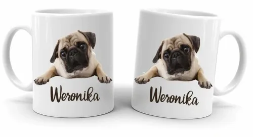 Zestaw Poduszka + Kubek z MOPSEM + Twoje IMIĘ na Arena.pl