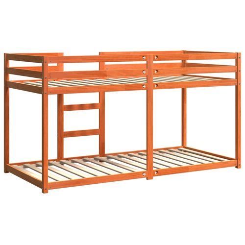 Łóżko piętrowe, woskowy brąz, 90x200 cm, lite drewno sosnowe na Arena.pl