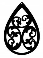 Zawieszka dekor ozdoba ażurowa dekoracja Z12 czarn