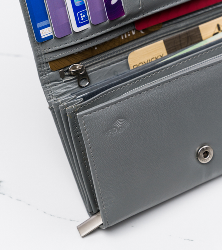 duży, skórzany portfel damski na zatrzask - 4u cavaldi na Arena.pl