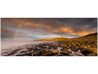 100X40CM ZAMEK DUNSTANBURGH JONATHAN COMBE OBRAZ DREWNO