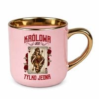 Królowa jest tylko jedna - kubek elegancki na prezent Różowy PREZENT