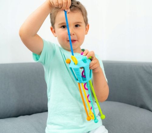 PRZECIĄGANIEC ZIPPEE ZABAWKA SENSORYCZNA prezent dla dzieci 18m+ MOBI na Arena.pl