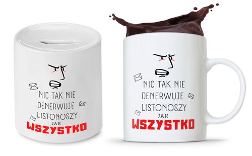 Dla Listonosza Zestaw Kubek + Skarbonka Prezent Z Nadrukiem Ze Zdjęciem na Arena.pl