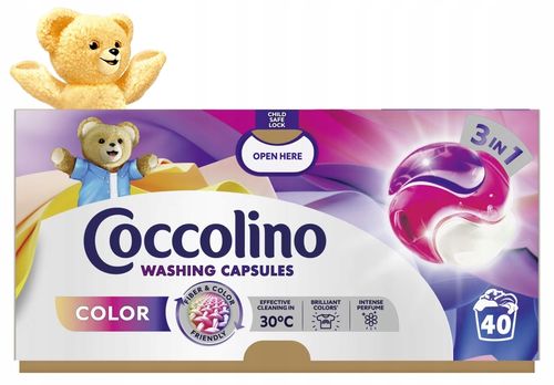 coccolino color kapsułki 3w1 do prania kolorowych tkanin 40 prań na Arena.pl