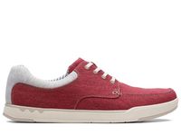 Clarks Półbuty męskie - Step Isle Lace - rozmiar 39,5 - Czerwone tekstylne