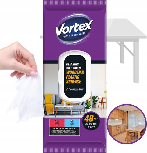 vortex chusteczki nawilżane do mebli, flip top, 48 sztuk na Arena.pl