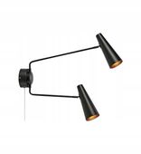 KINKIET LAMPA ŚCIENNA MARKSLOJD PEAK 108690 CZARNY / ZŁOTY