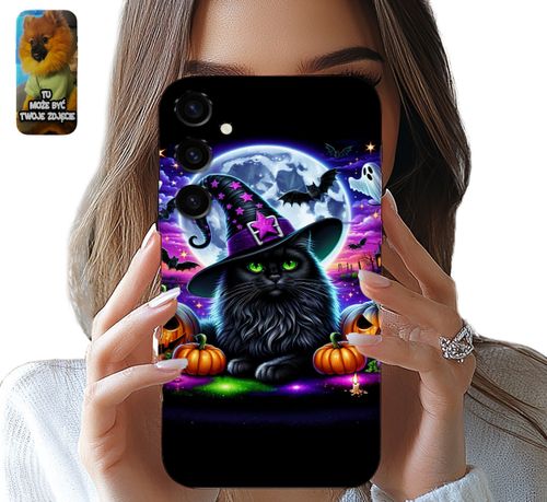 ETUI CASE SAMSUNG GALAXY S24 FE HALLOWEEN KOT DYNIA WIEDŻMA + SZKŁO na Arena.pl