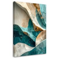 Obraz do salonu sypialni biura, Abstrakcyjne fale linie efekt 3d