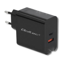 Ładowarka sieciowa Qoltec 63W | 5-20V | 1.5-3A | USB typ C PD | USB QC 3.0