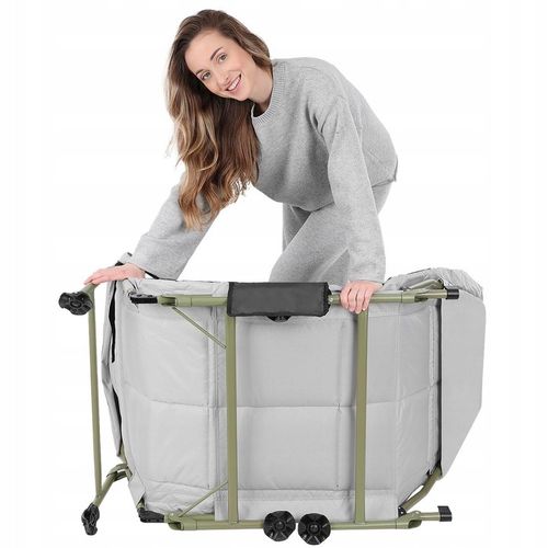 Leżak Solidne Składane Łóżko Turystyczne Kempingowe Regulowane Polowe 190cm na Arena.pl