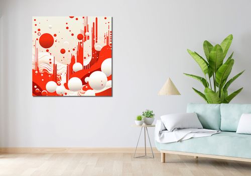 Obraz 100x100cm Krwiście Czerwone Wibracje na Arena.pl