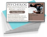 Wizytówki firmowe 100szt DUŻO WZORÓW do wyboru PSYCHOLG PSYCHOTERAPEUTA