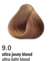 Allwaves Cream Color farba do włosów, koloryzacja trwała, 100 ml 9.0 bardzo jasny blond
