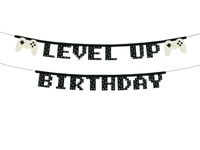 Baner urodzinowy Level Up Birthday, 250 cm