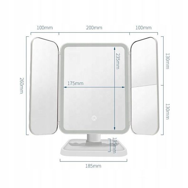 Lusterko stojące biały ARSA GO zdjęcie 4