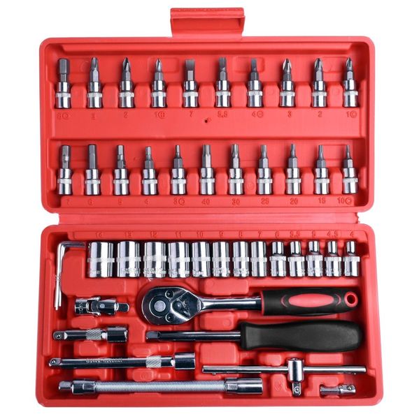 Zestaw narzędzi FRANCO kluczy nasadowych bity torx 46 elementów zdjęcie 1