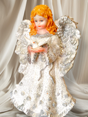 Anioł 25 Cm Aniołek Brokat Figura