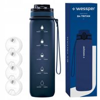 Butelka filtrująca bidon na wodę z tritanu 1l Wessper B4 + 4x filtr