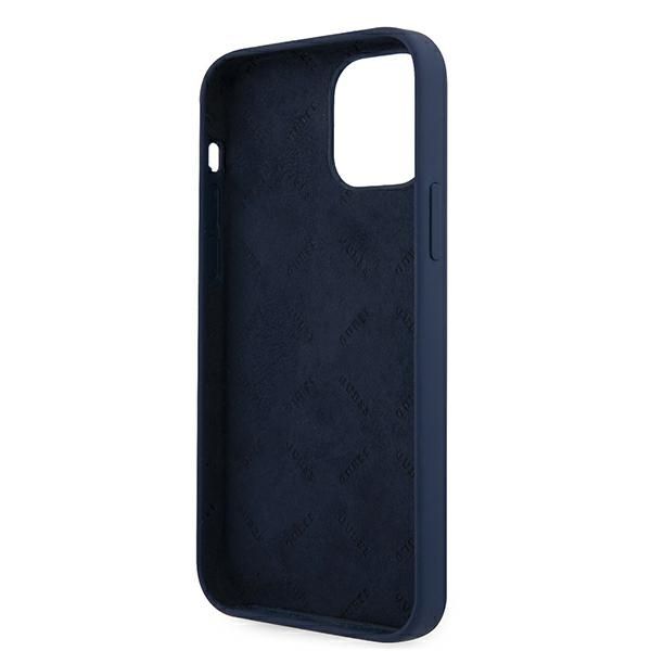 guess guhcp12slsvsbl iphone 12 mini5,4 niebieski/blue hardcase script zdjęcie 7