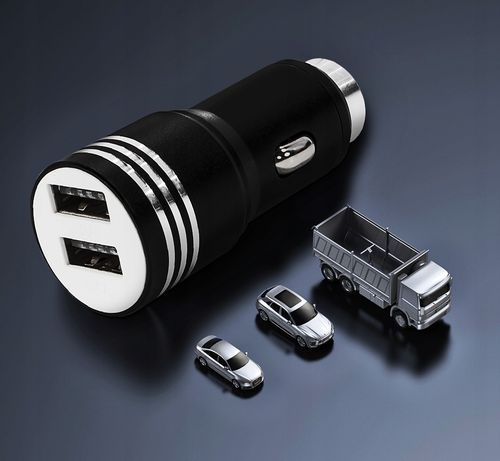 SZYBKA ŁADOWARKA SAMOCHODOWA 2x USB + KABEL USB-C na Arena.pl