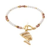 bransoletka z agatów z zawieszką nefretete (b25/lat/91/1au)