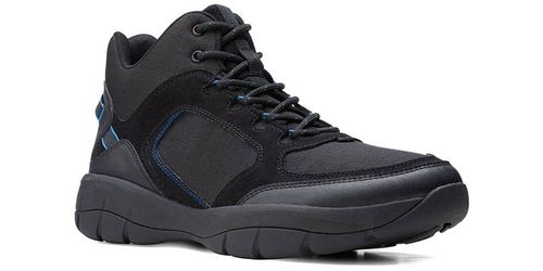 Clarks Półbuty męskie - Ervin Mid - rozmiar 40 - czarne, skóra naturalna na Arena.pl