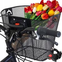 KOSZ NA ROWER METALOWY KOSZYK ROWEROWY DUŻY NA KIEROWNICĘ MIEJSKI CLICK